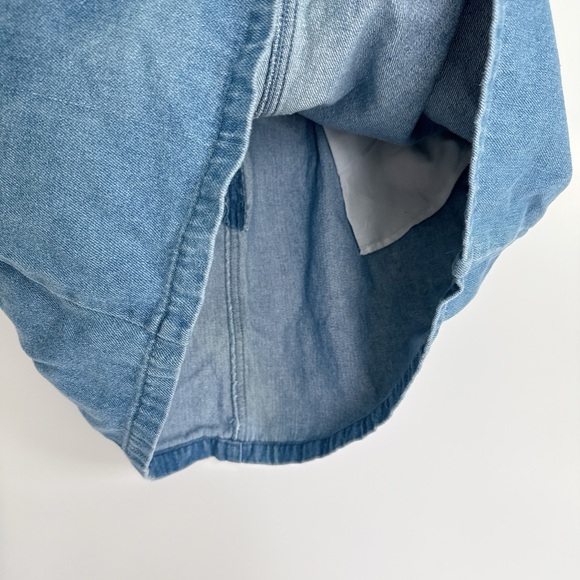 Mini Jean Skirt Pleated Blue Skies Denim with Pockets - Picture 7 of 7